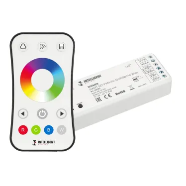 INTELLIGENT ARLIGHT Диммер SMART-SET-PWM-104-52-RGBW-SUF White (12-24V, 4x4A, ПДУ RING 10кн, 2.4G) (IARL, IP20 Пластик, 5 лет) | 036187 | Arlight