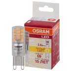 Лампа светодиодная LED 2,6Вт G9 STAR PIN30 (замена 30Вт), теплый Osram