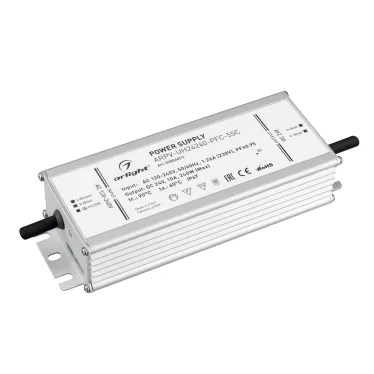 Блок питания ARPV-UH24240-PFC-55C (24V, 10.0A, 240W) (IP67 металл, 5 лет)