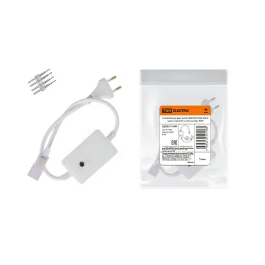 Сетевой шнур для неона SMD5050-RGB-220 B одностороннего, контроллер | SQ0331-1544 | TDM