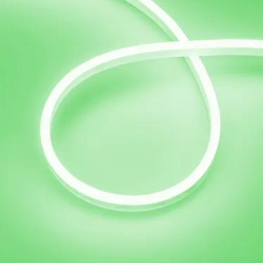 Лента герметичная AURORA-PS-A120-12x6мм 24V Green (10 W/m, IP65, 2835, 5м) (Силикон)