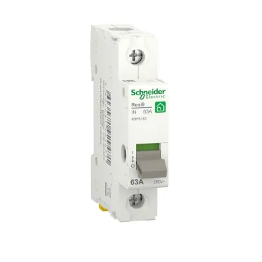 Выключатель нагрузки (мод. рубильник) 63А 1P RESI9 | R9PS163 | Schneider Electric