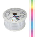 Светодиодная гибкая герметичная лента. NEON. Бобина 50 м. RGB. ULS-N22-5050-80LED/m-8mm-IP67-220V-10W/m-50M-RGB TM .