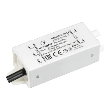 Блок питания ARPV-24010-D (24V, 0.42A, 10W) (ARL, IP67 Металл, 3 года)