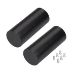 Заглушка ROUND-D36-360 BLACK с отверстием (ARL, металл)