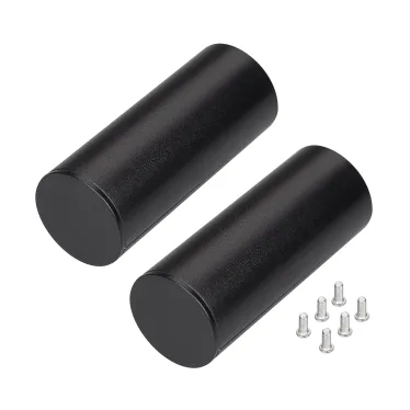 Заглушка ROUND-D36-360 BLACK с отверстием (ARL, металл)
