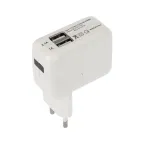                  Сетевое зарядное устройство 2xUSB, переходник+адаптер (СЗУ) (5 V, 2100 mA+1000 mA) | 18-1187 | REXANT
               