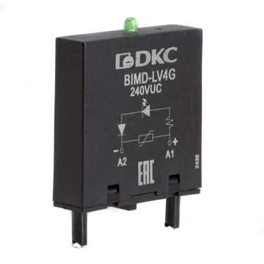 Модуль индикации и защиты, LED зелёный+Варистор (A1+), 240V AC/DC
