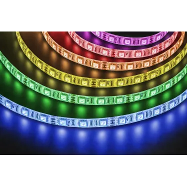 Лента светодиодная LEDх60/м 5м 14.4w/m 12В IP65 RGB