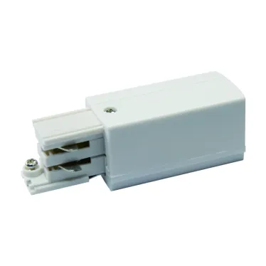Ввод питания для шинопровода Трехфазный Левый белыйUBX-A02 WHITE 1 POLYBAG