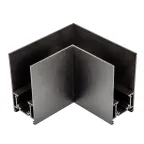                  Коннектор UBX-MS21/35 BLACK для накладных магнитных шинопроводов, 35мм. Угловой. Горизонтальный. Черный. ТМ
               