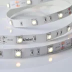 Лента светодиодная теплый белый свет 3000К ULS-M22-5050-30LED/m-10mm-IP20-DC12V-7,2W/m-5M-3000K PROFI| UL-00004370 | Uniel