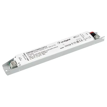 Блок питания ARV-SP-24060-LINEAR-PFC-DALI2-PD (24V, 2.5A, 60W) (ARL, для светодиодных лент, диммируемый, IP20 металл, 5 лет)