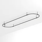 Трек ART-APRIORI-OVAL-ROD-200-4000x1000 (BK) (ARL, IP20 металл, 3 года)