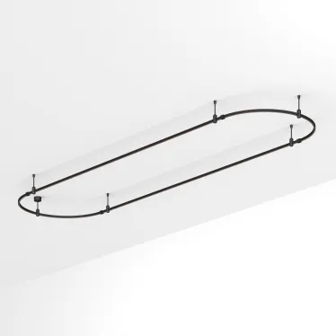 Трек ART-APRIORI-OVAL-ROD-200-4000x1000 (BK) (ARL, IP20 металл, 3 года)