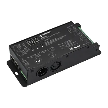 Декодер INTELLIGENT ARLIGHT SMART-DMX512-104-83-RDM-SUF (12-48V, 4x8A, XLR3/RJ45) (IARL, IP20 Металл, 5 лет)