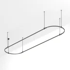 Трек ART-APRIORI-OVAL-ROD-800-4000x1000 (BK) (ARL, IP20 металл, 3 года)