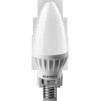 Лампа светодиодная LED 6вт E14 теплый матовая свеча