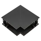 Коннектор UBX-MS22/35 BLACK для накладных магнитных шинопроводов, 35мм. Угловой. Вертикальный. Черный. ТМ