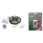                  Комплект светодиодной ленты SMD5050-30 LED/м-12 В-7,2 Вт/м-IP20-RGB (5 м), 24 Вт, IR-контроллер  | SQ0331-0226 | TDM
               