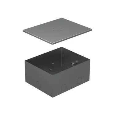 BOX/4 Металлическая коробка с крышкой для заливки в пол 159,6х133,6х75мм для люков 70040 | 70141 | Ecoplast