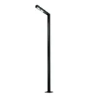 Опора освещения со светильником светодиодным OXOR-STER-G45-1000x100x100-L3000-26W Warm3000 (BK, 230V) IP65 (ARL, Сталь)