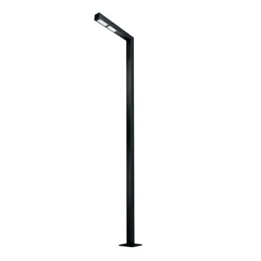 Опора освещения со светильником светодиодным OXOR-STER-G45-1000x100x100-L3000-26W Warm3000 (BK, 230V) IP65 (ARL, Сталь)