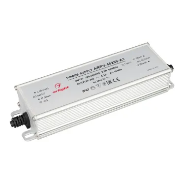 Блок питания ARPV-48250-A1 (48V, 5.3A, 254W) ( IP67 Металл, 3 года) | 034694 | Arlight