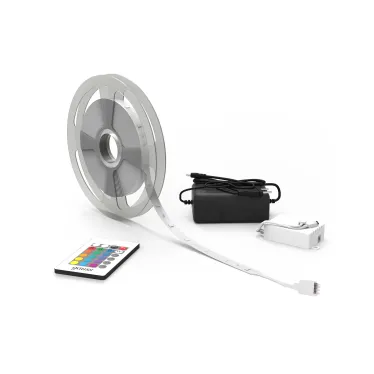 Лента светодиодная LED 5050/30RGB+30W-SMD 6 Вт/м 390 лм/м RGBW DC 12В IP20 10мм комплект лента и драйвер (блистер 3м) Basic Gauss