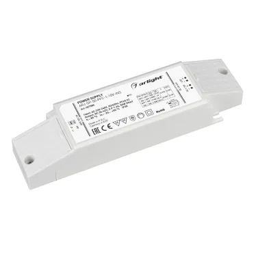 Блок питания ARJ-SP-50-PFC-1-10V-INS (50W, 900-1200mA) (IP20 Пластик, 5 лет)