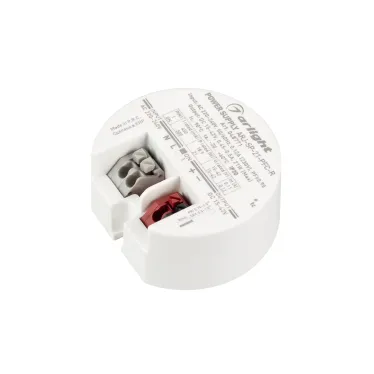 Блок питания ARJ-SP-21-PFC-R (21W, 15-42V, 0.45-0.5A) (ARL, драйвер для светодиодов и светильников, IP20 пластик, 5 лет)