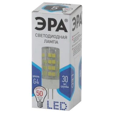 Лампы СВЕТОДИОДНЫЕ СТАНДАРТ LED JC-5W-220V-CER-840-G4 (диод, капсула, 5Вт, нейтр, G4)