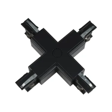 Соединитель для шинопроводов Х-образный черный UBX-A41 BLACK 1 POLYBAG