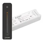 Диммер SMART-SET-PWM-102-72-MIX-SUF Black (12-24V, 2x5A, ПДУ LINE, 2.4G) (IARL, IP20 Пластик, 5 лет)