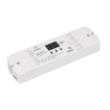 Декодер SMART-K16-DMX (12-24V, 4x5A) (ARL, IP20 Пластик, 5 лет)