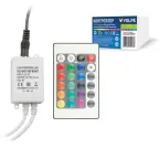                  Контроллер для управления LED RGB лентами 12V, ULC-Q431 RGB BLACK с пультом ДУ ИК. | UL-00001113 | Volpe
               