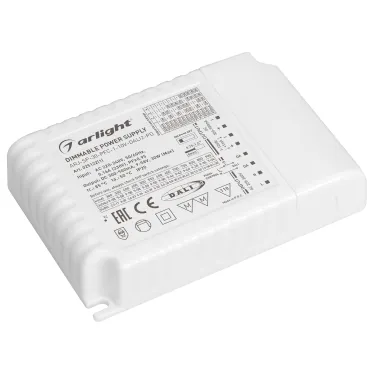 Блок питания ARJ-SP-30-PFC-1-10V-DALI2-PD (30W, 300-900mA) (, IP20 Пластик, 5 лет)