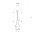 Лампа светодиодная LED-C35-9W/4000K/E14/CL/DIM GLA01TR диммируемая. Форма свеча, прозрачная. Air. (4000K). Картон.