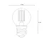 Лампа светодиодная диммируемая Форма шар LED-G45-9W/3000K/E27/CL/DIM GLA01TR прозрачная Air Теплый (3000K) Картон