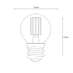 Лампа светодиодная диммируемая Форма шар LED-G45-9W/3000K/E27/CL/DIM GLA01TR прозрачная Air Теплый (3000K) Картон