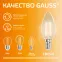 Лампа светодиодная филаментная LED 10 Вт 650 лм 2700К свеча теплый E14 AC 220В прозрачная колба Elementary Gauss
