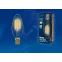 Лампа светодиодная декоративная LED 5вт 220-250В свеча 420Лм Е14 2250К золотая колба Vintage