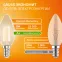Лампа светодиодная филаментная LED 8 Вт 510 лм 2700К свеча теплый E14 AC 220В прозрачная колба Elementary Gauss