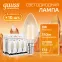Лампа светодиодная филаментная LED 8 Вт 510 лм 2700К свеча теплый E14 AC 220В прозрачная колба Elementary Gauss