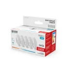 Лампа светодиодная LED 12 Вт 860 лм 4100К таблетка нейтральный GX53 AC 220В комплект 5 ламп Elementary Gauss
