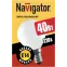 Лампа накаливания ЛОН 40Вт Е14 230В NI-C-40-230-E14-FR | 94315 | Navigator