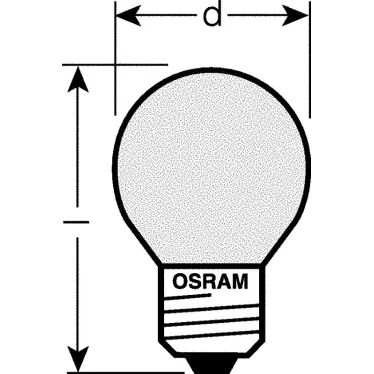 Лампа накаливания ЛОН 40Вт Е27 220В CLASSIC P FR шар | 4008321411716 | Osram