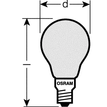 Лампа накаливания ЛОН 60Вт Е14 220В CLASSIC P FR шар | 4008321411501| Osram