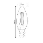 Лампа светодиодная Форма свеча прозрачная Sky (4000К) LED-C35-9W/4000K/E14/CL PLS02WH Картон
