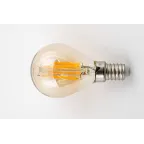 Лампа светодиодная Vintage 5 Вт Форма шар золотистая колба Картон ТМ Uniel LED-G45-5W/GOLDEN/E14 GLV21GO